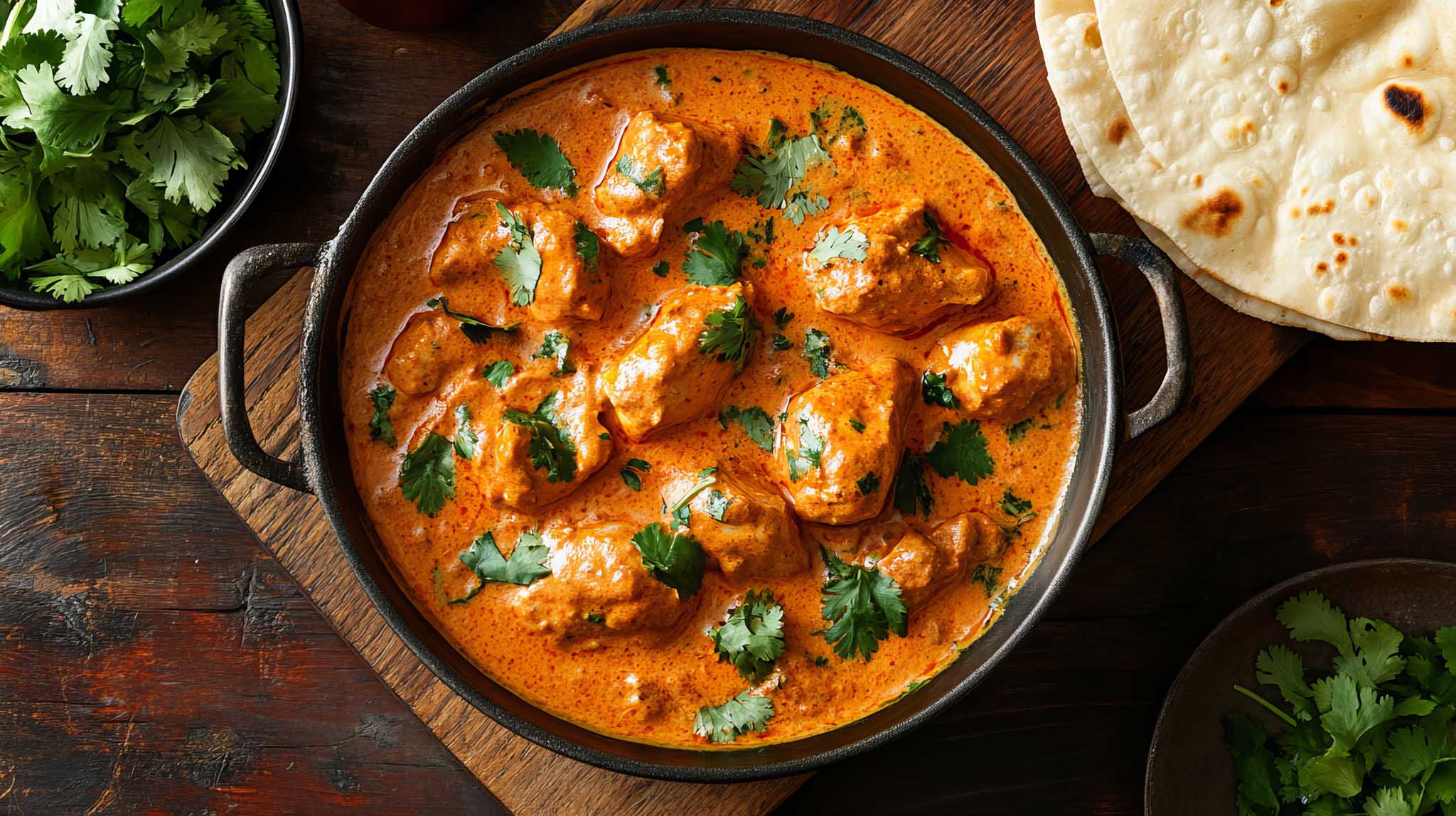 Få en rikholdig meny med tandoori, kylling- og vegetarretter, ris, chutney og dessert for 199,- per person.